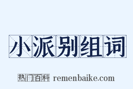 小派别组词是什么意思的图片